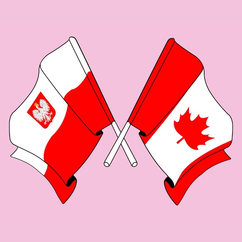 Drapeau de la Pologne, drapeau du Canada