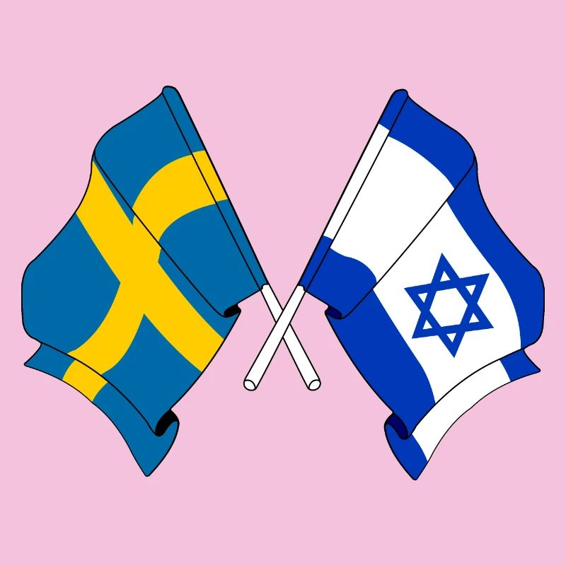 Drapeau de la Suède, drapeau d’Israël