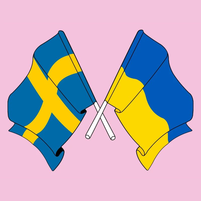 Drapeau de la Suède, drapeau de l’Ukraine