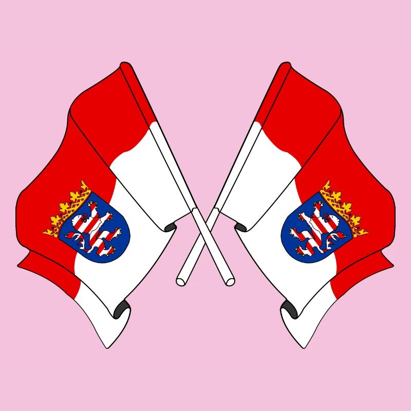 Drapeaux traversés Hesse