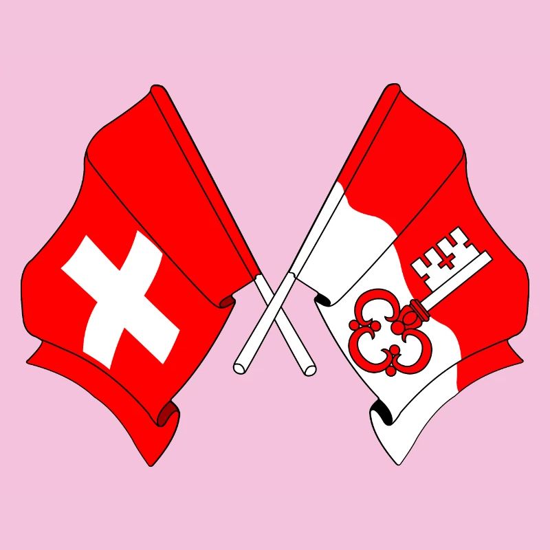 Drapeau de la Suisse et drapeau d’Obwald