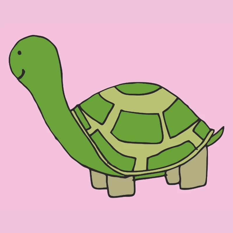 Playful turtle illustration