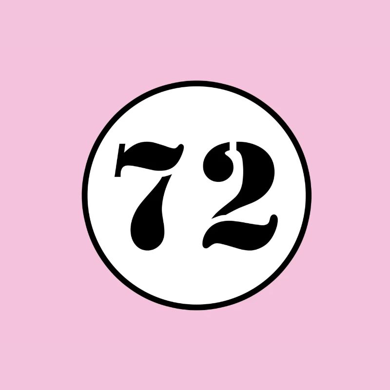 NUMMER 72 Zweiundsiebzig Geburtstag Geschenk