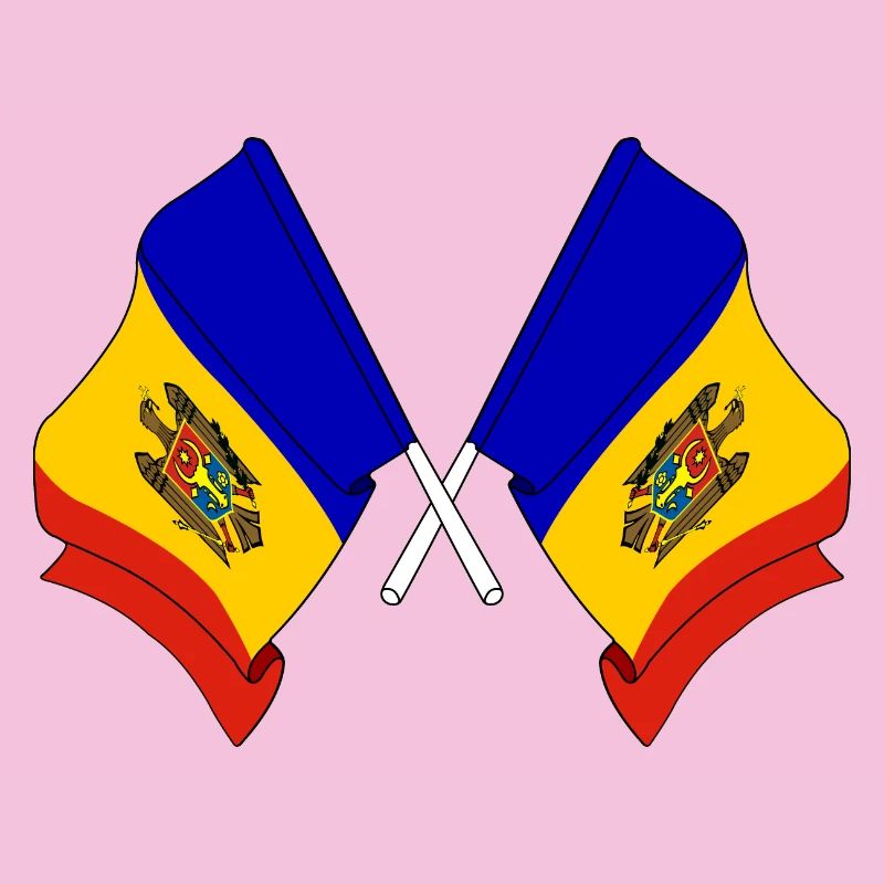 Two flags Moldova