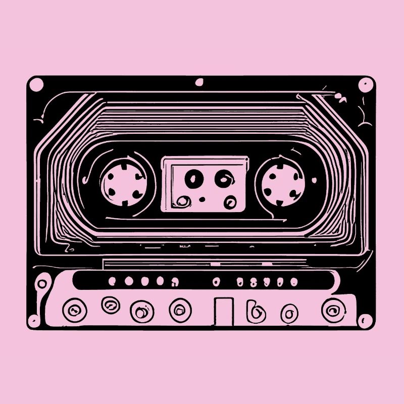 Retro Design Audio Cassette Black