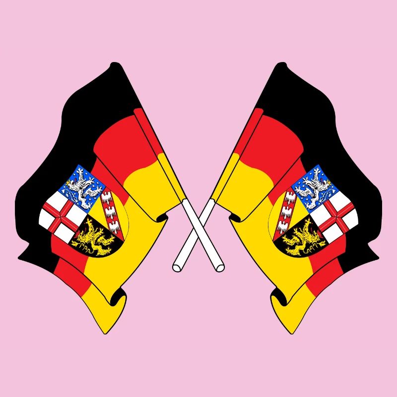 Drapeaux traversant la Sarre