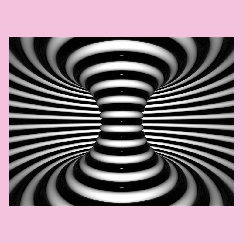 Black and white spiral vortex