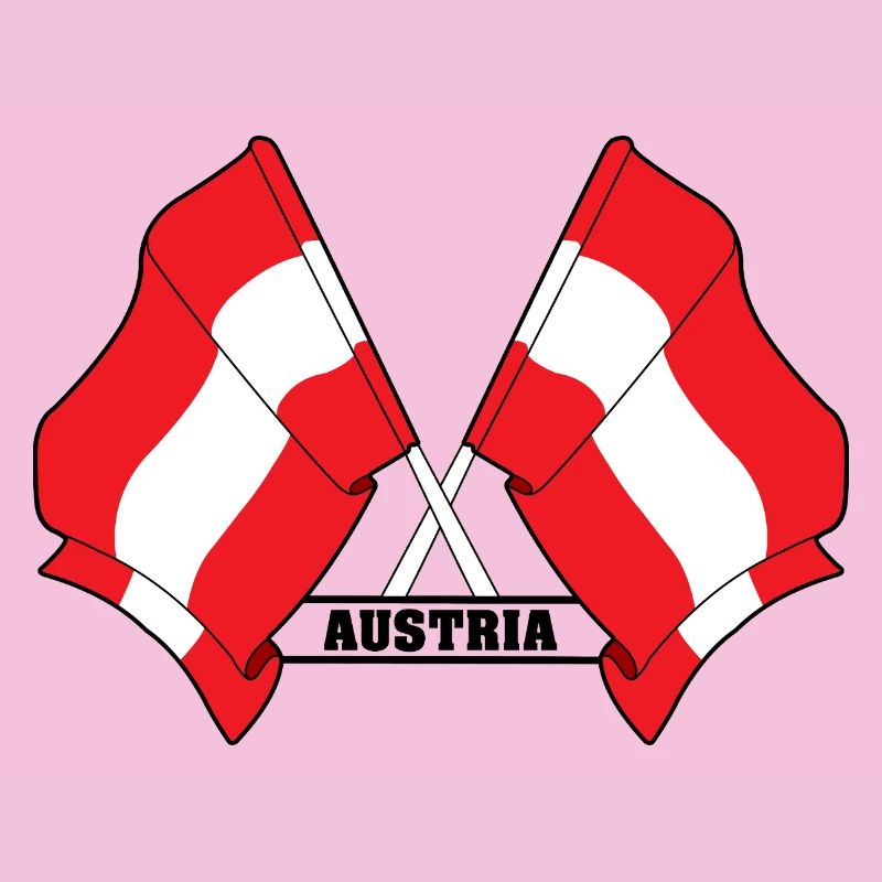 Austria Crossed Flags