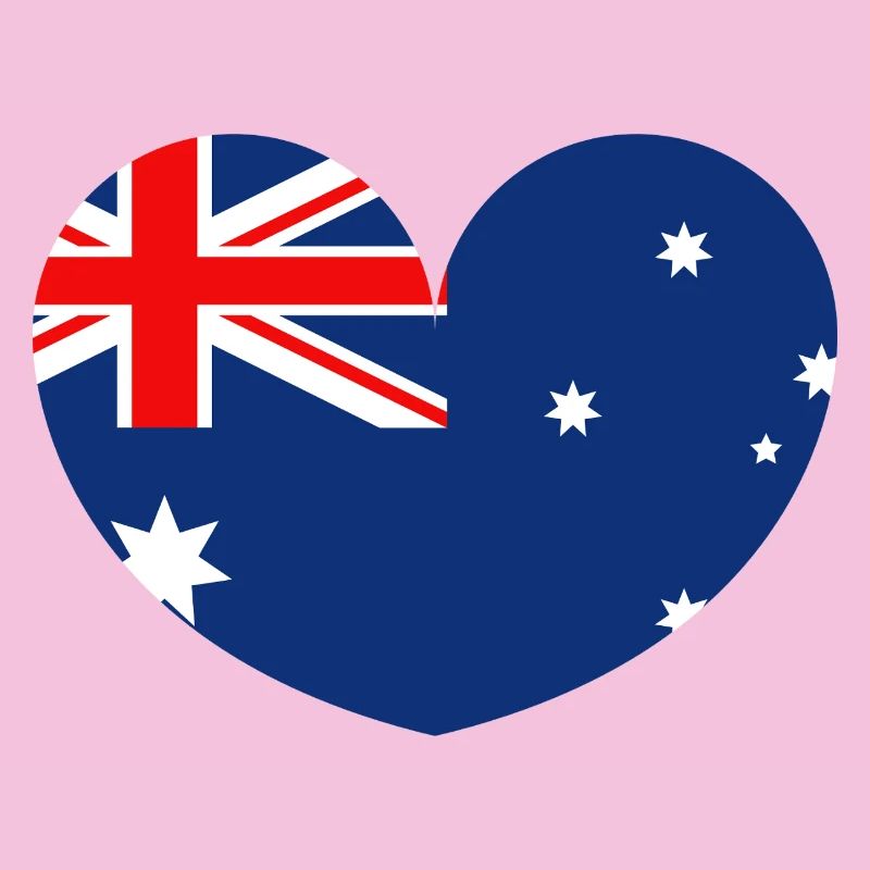Drapeau australien avec cœur