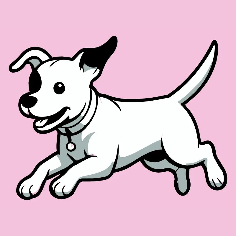 Dessin animé de chien joueur