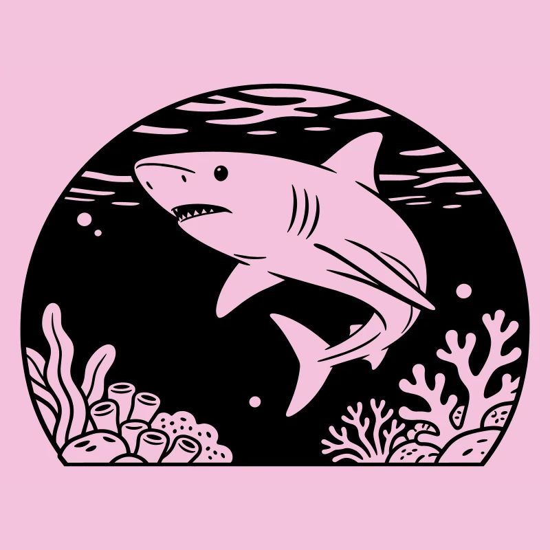 Requin avec corail