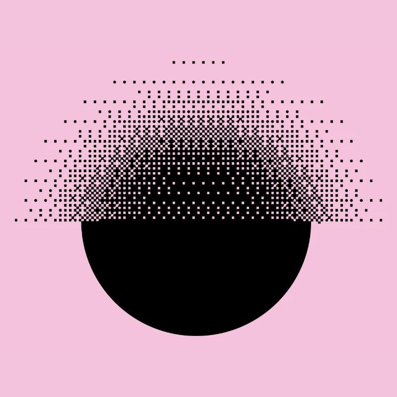 Bitmap-Design von geometrischem und pixeligem Sunburst