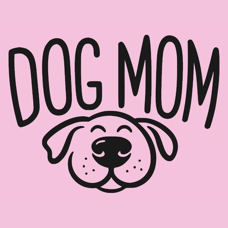 Maman de chien - Conception de maman de chien avec chien endormi
