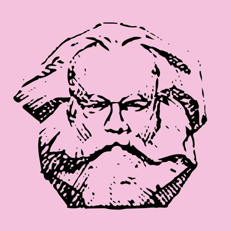 Karl Marx | Conception abstraite de visage en détresse