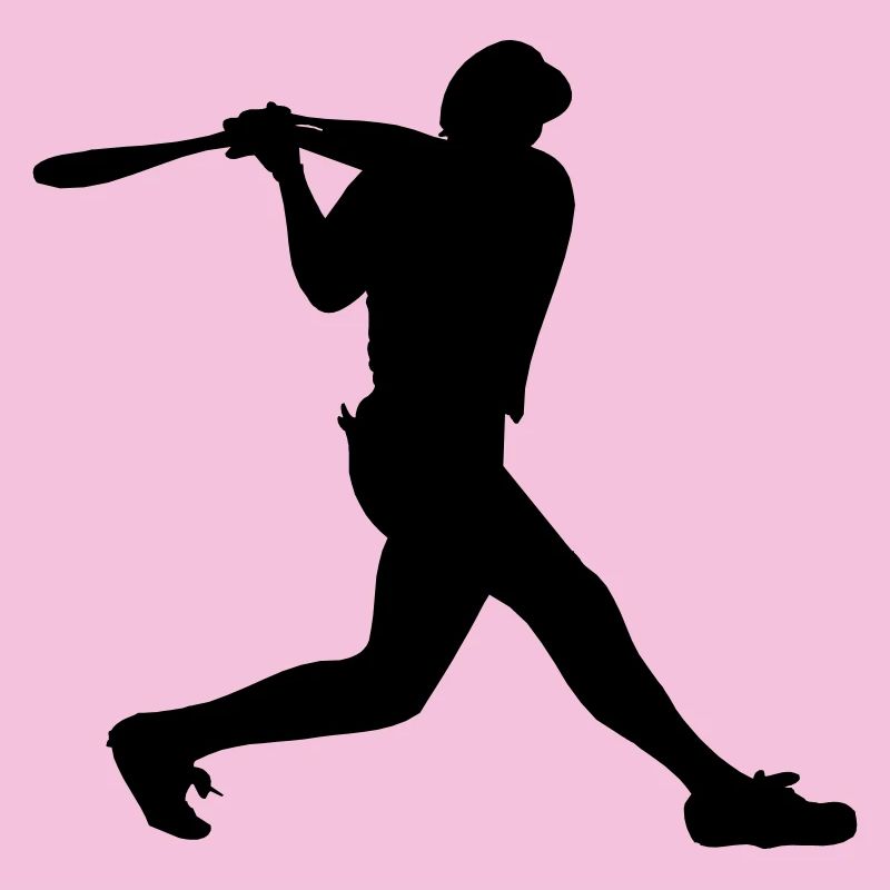 Baseball man boy with helmet on strikes