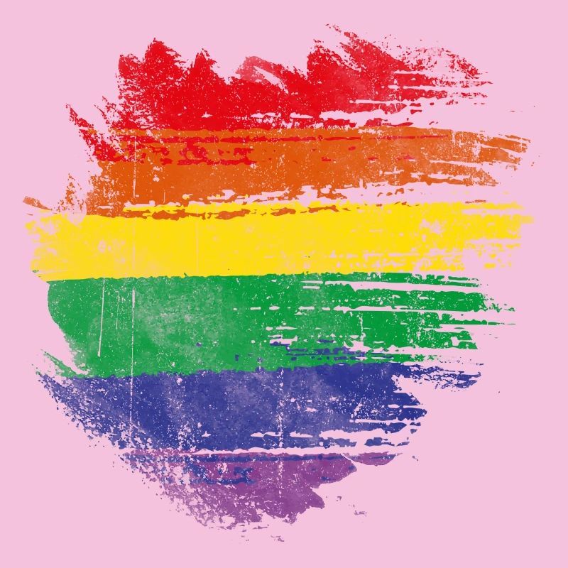 Rainbow Brush Heart
