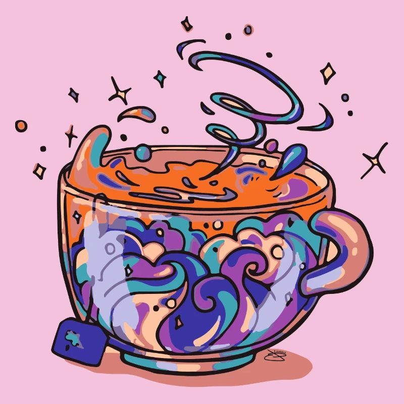 Swirling Rainbow Mug