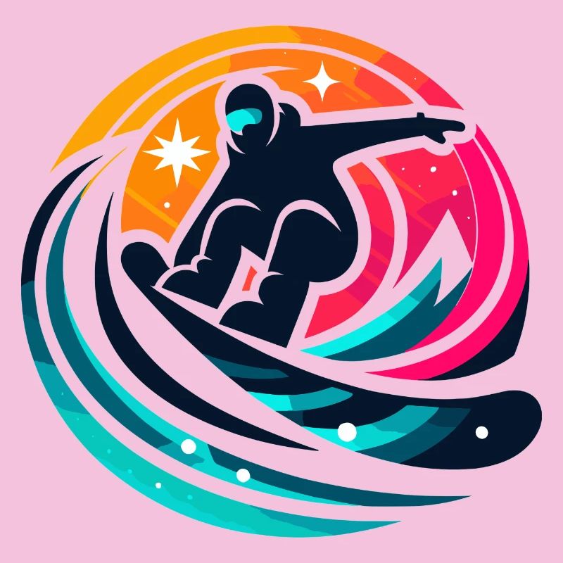 Grafische Leidenschaft eines Snowboarders
