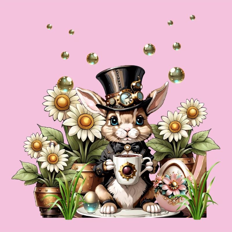 Ce mignon lapin de Pâques Steampunk est là