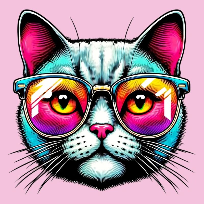 Chat avec des lunettes de soleil