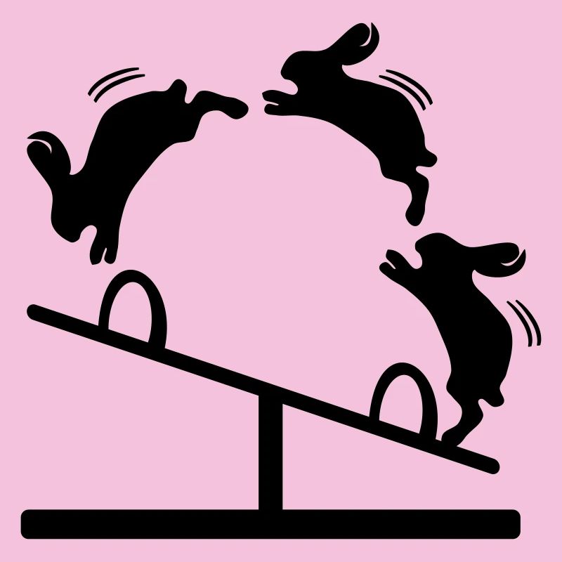 EASTER BUNNIES JUMPING BUNNY SWING