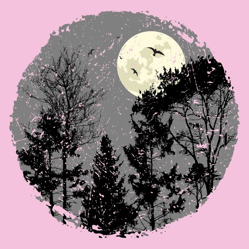 Hallowing Night Forest Scene