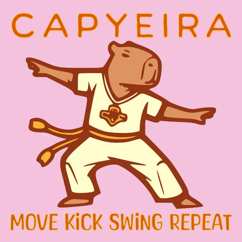 Capybara Martial Arts Dancing Design