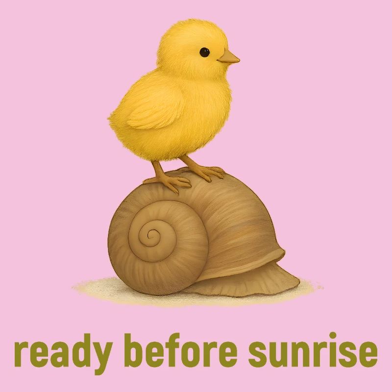 Chick on Snail – Morning Rest