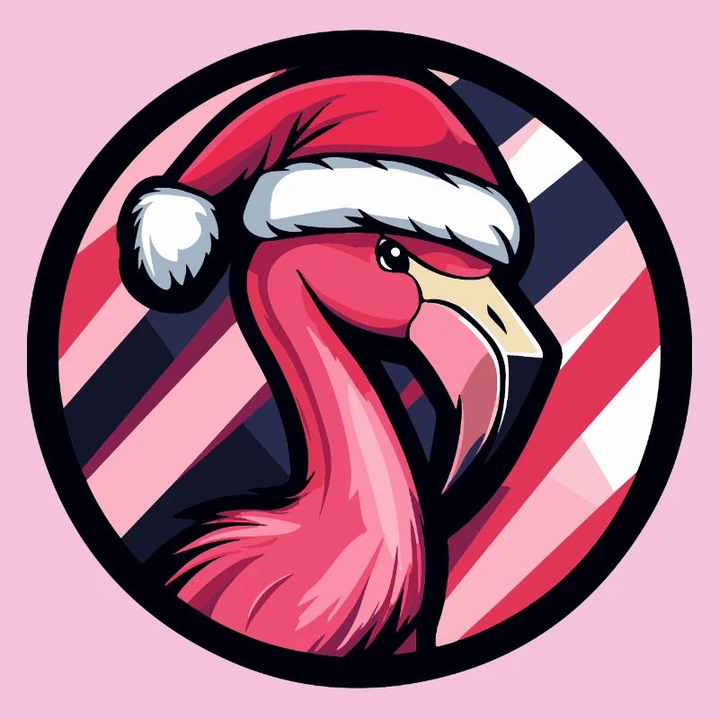 Flamingo Santa Weihnachtsdesign