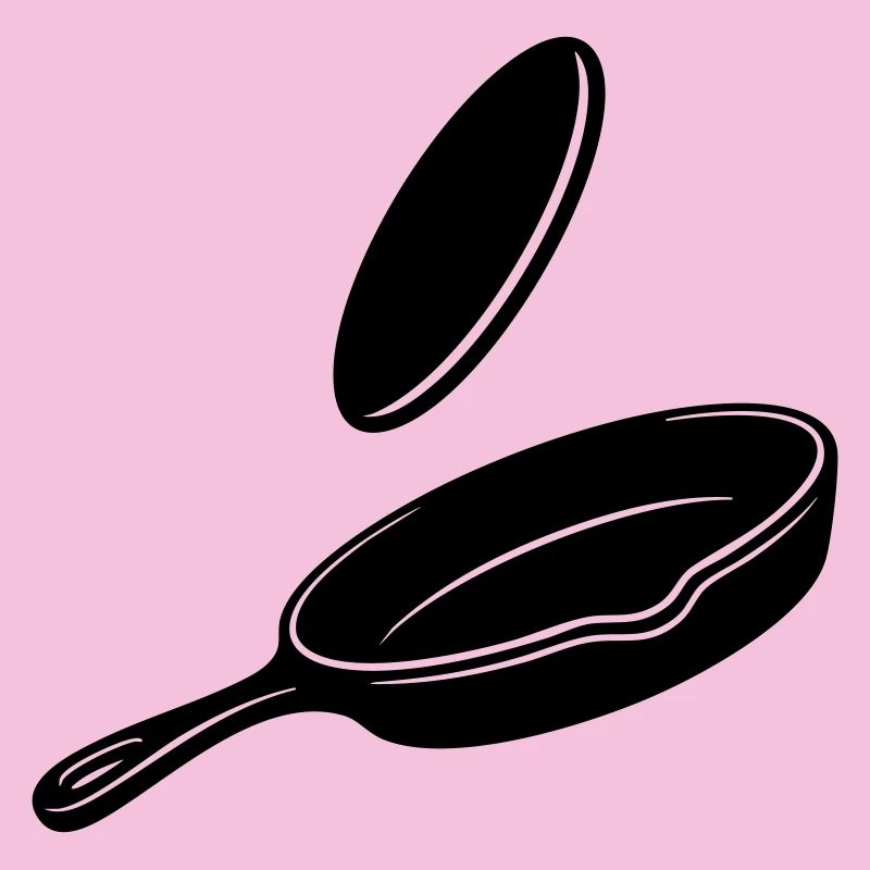 Pancake Flip Skillet Silhouette