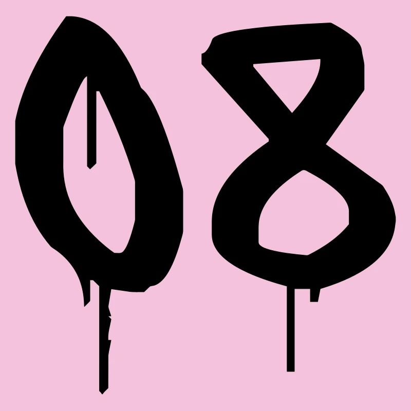 Number 08 Urban Graffiti Style