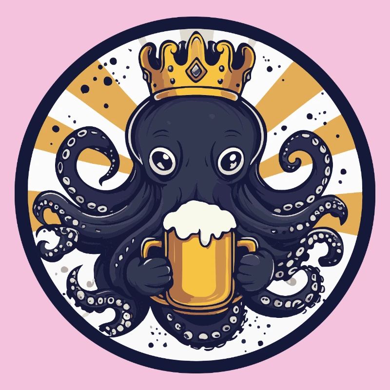 Oktopus Bier Lustig