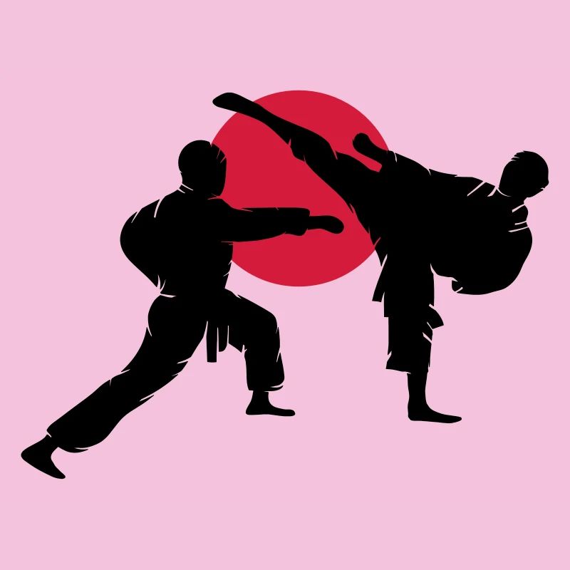 two karate fighter