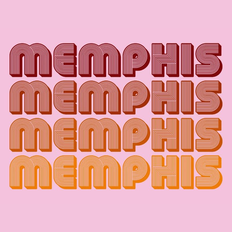 Memphis Gradient Text Repeat