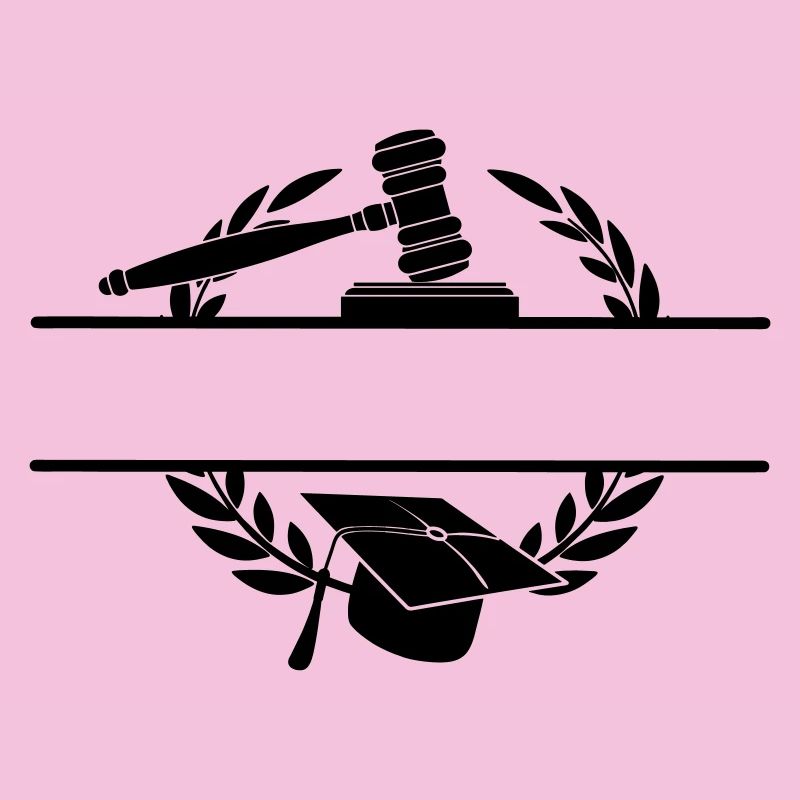Anwaltsmonogramm mit Hut und Hammer