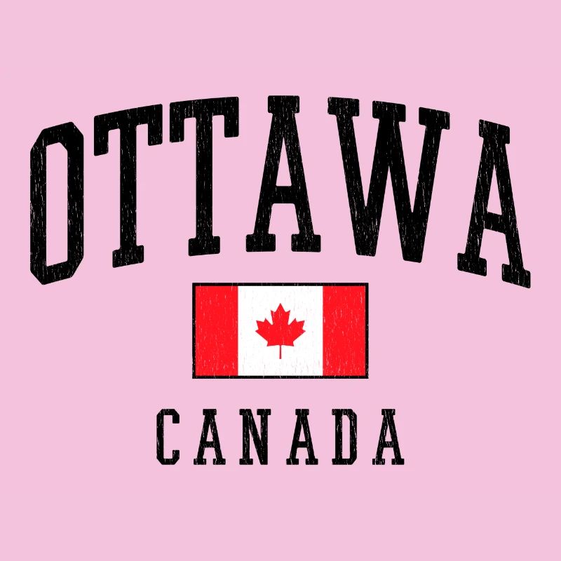 Drapeau d’Ottawa Canada – Look vintage