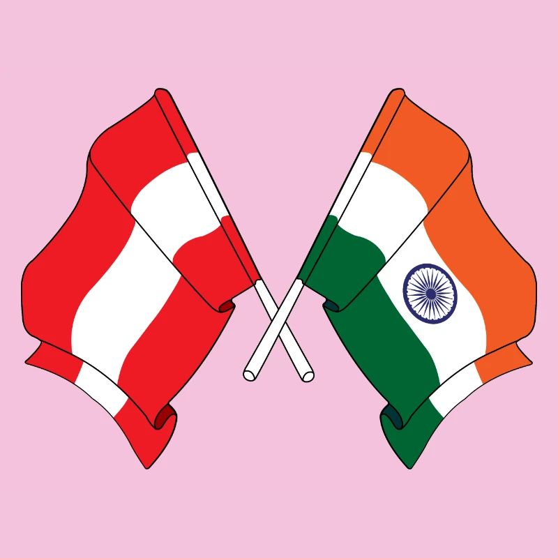 Drapeau Autriche, Drapeau Inde
