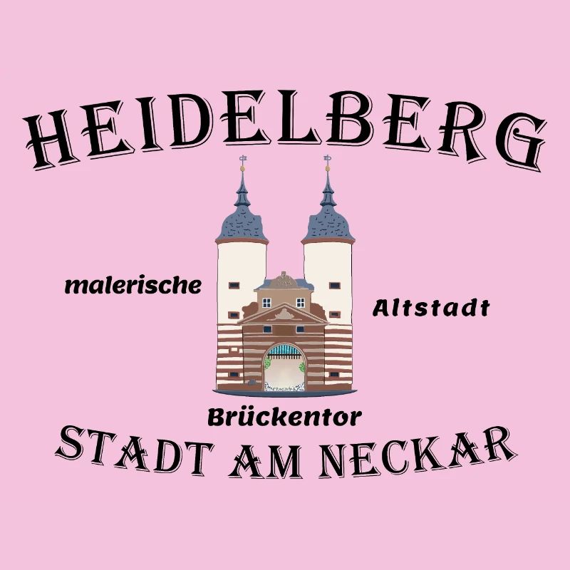 Heidelberg Bridge Gate, drawing, Germany