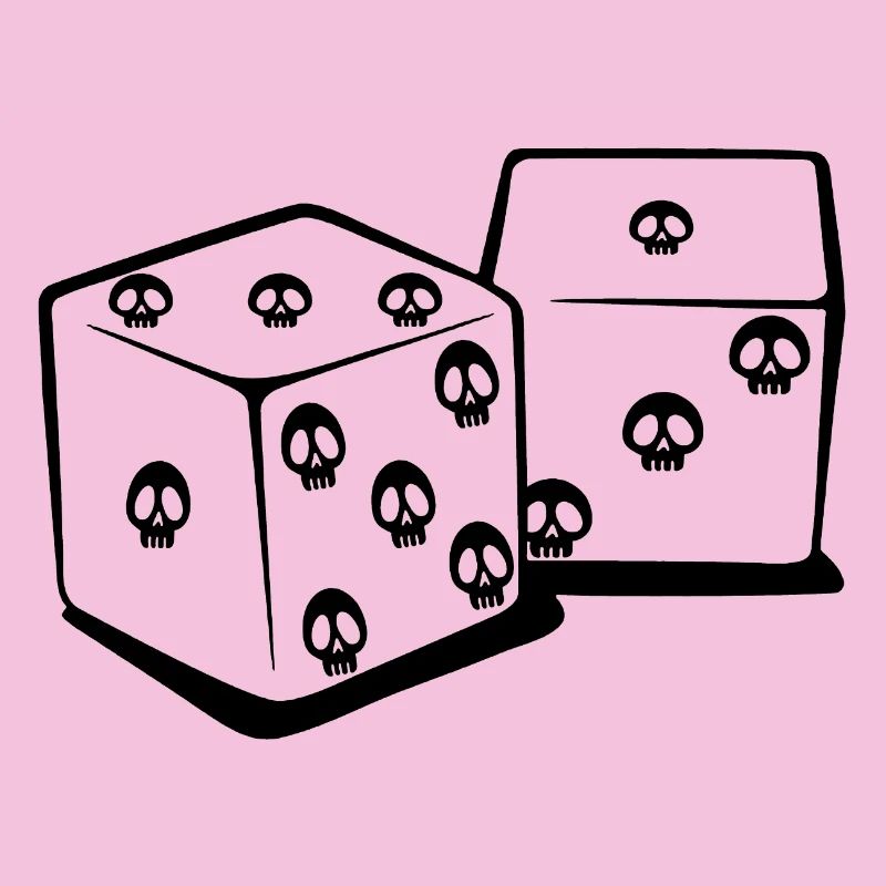Playing with dice (black)