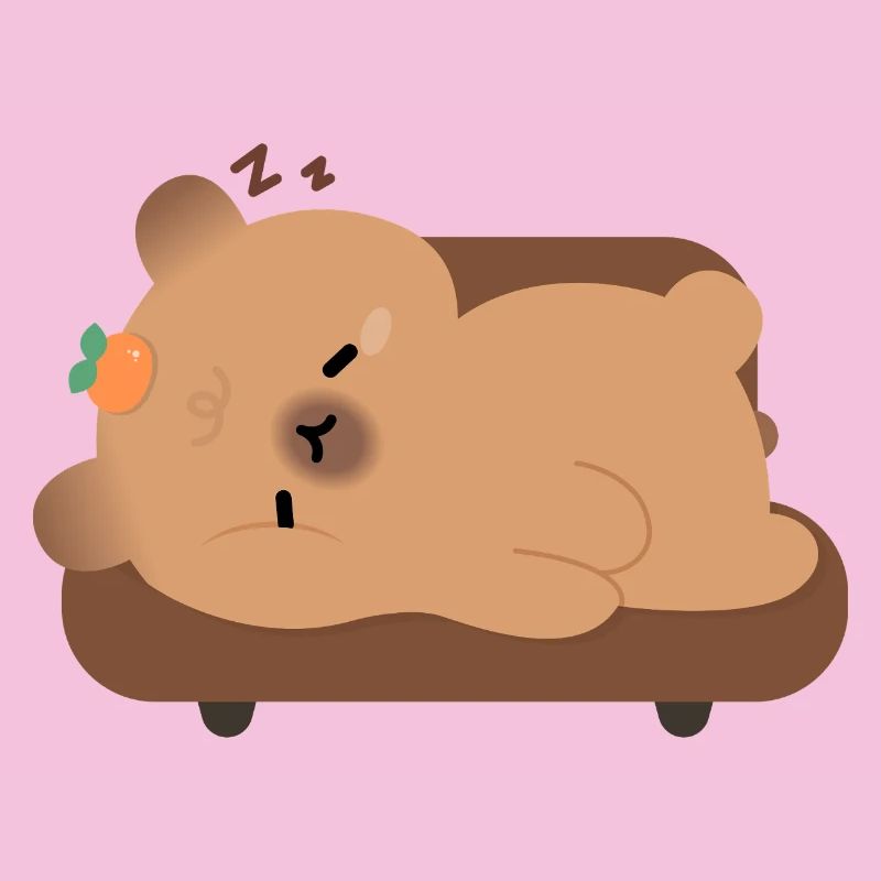 Schläfrige Müde Capybara