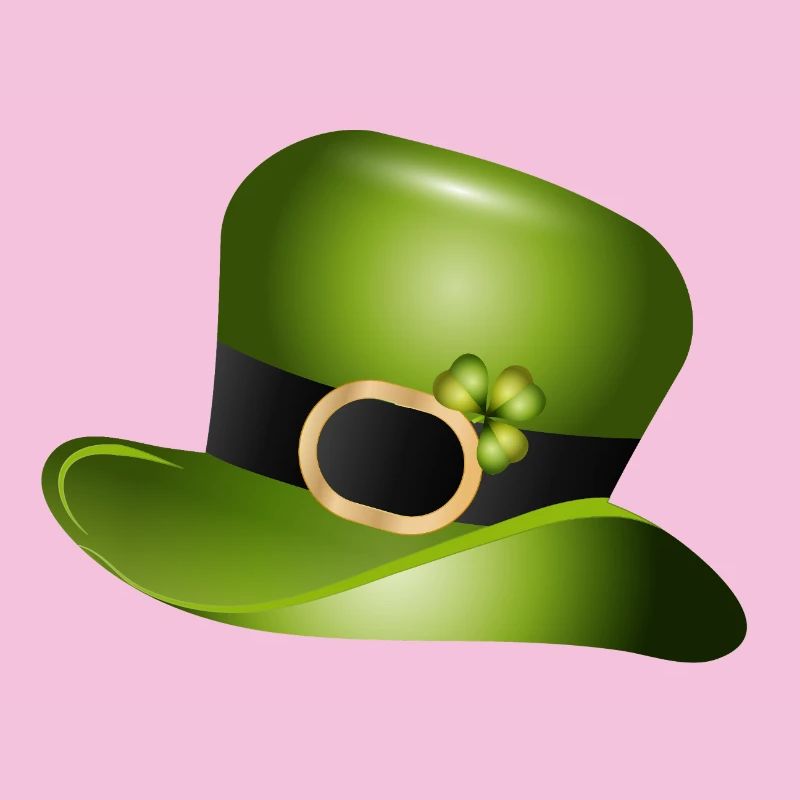 Green Top Hat with Shamrock – St Patrick