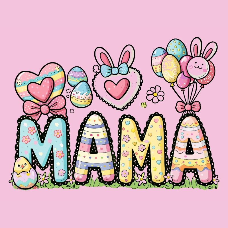 Pastel Easter Mom Design
