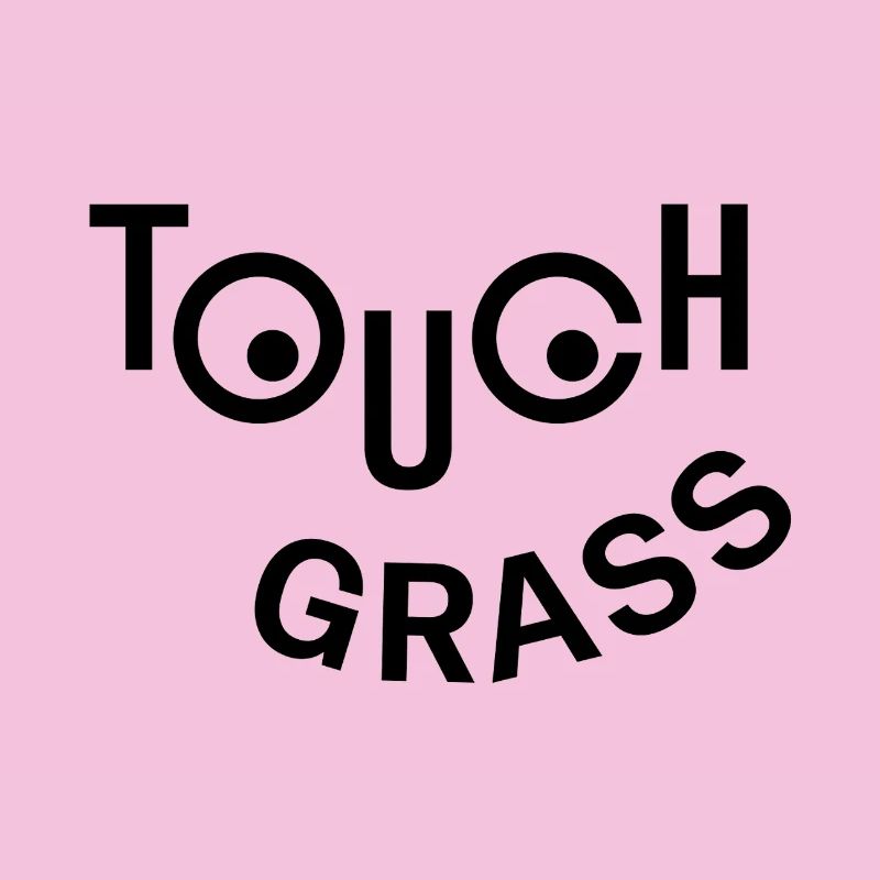 Touch Grass Happy Face