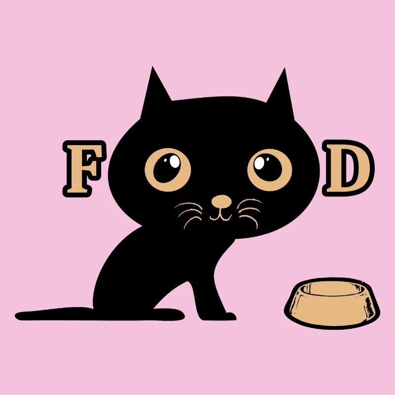 Le chat mignon a faim