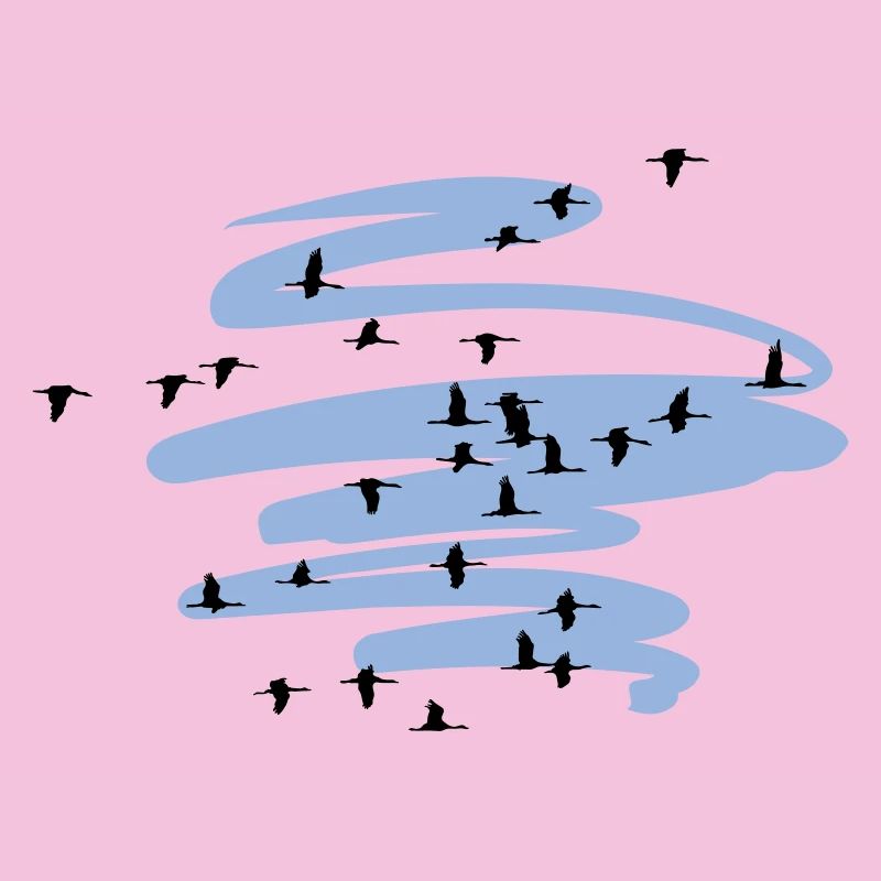 Wild Geese Cranes Spring