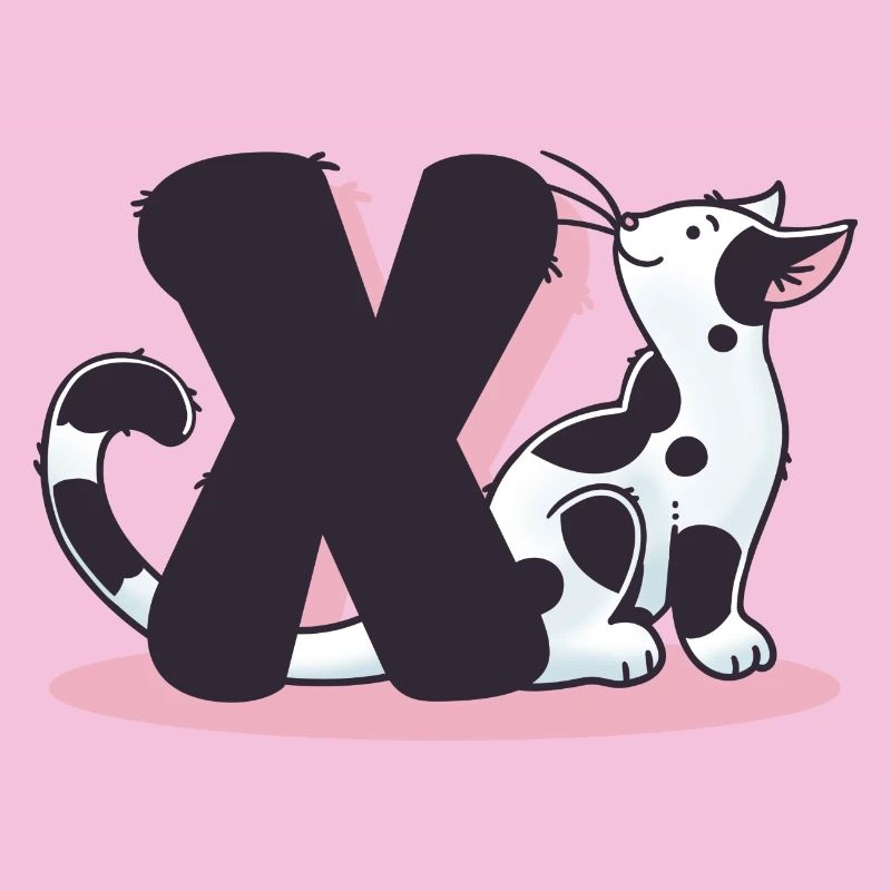 Katze Buchstabe X