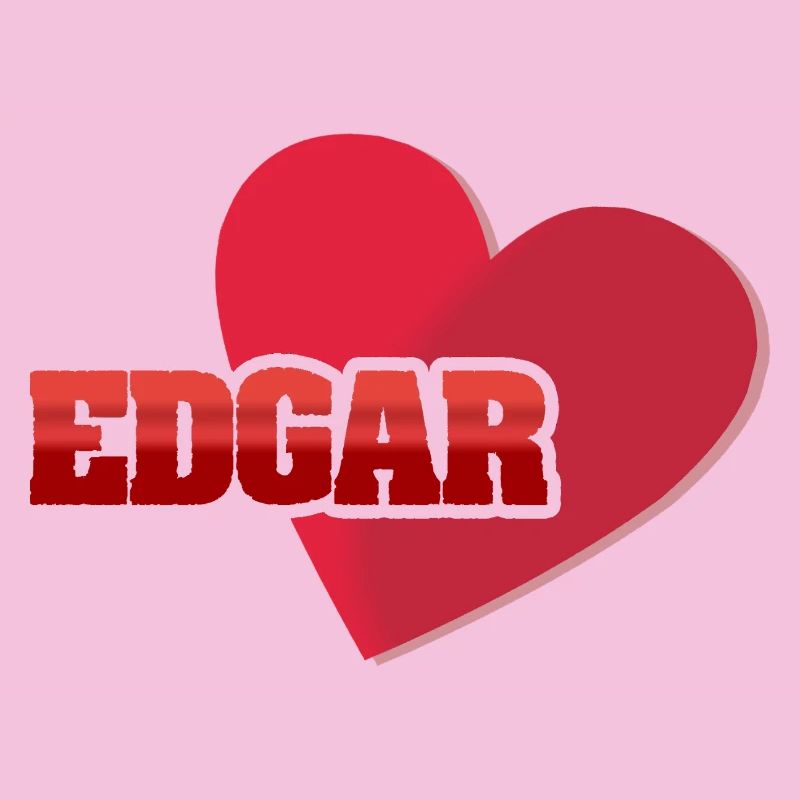 Lettrage EDGAR en forme de cœur