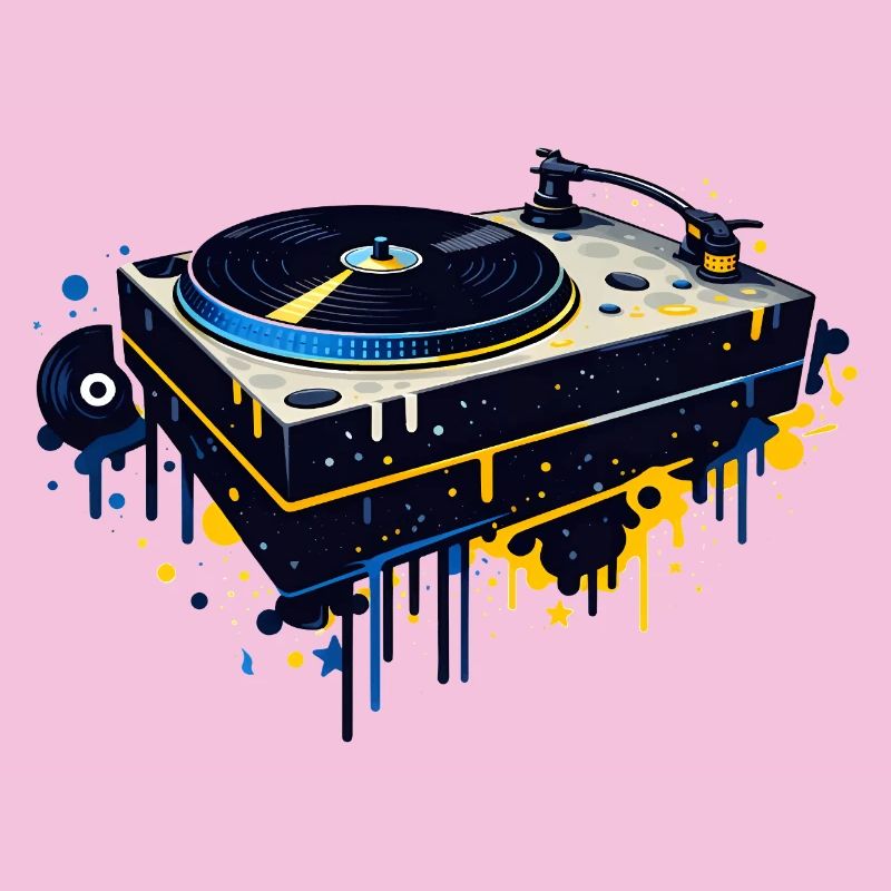 Graffiti Plattenspieler Design 