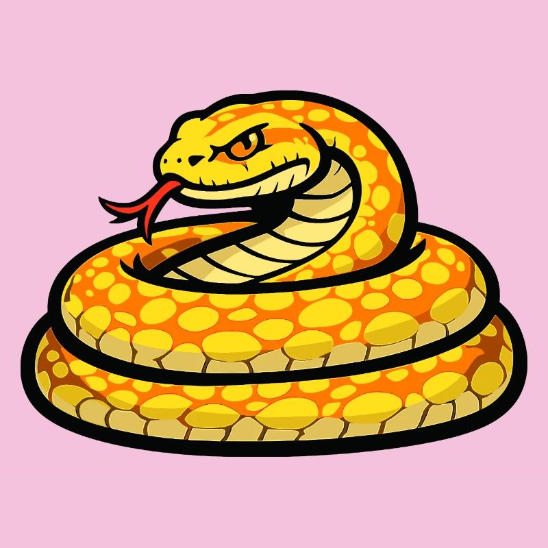 Sunny Snake Neon Pattern