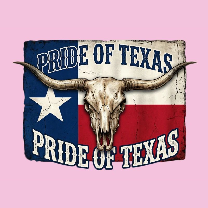Texas Pride Hörner-Schädel